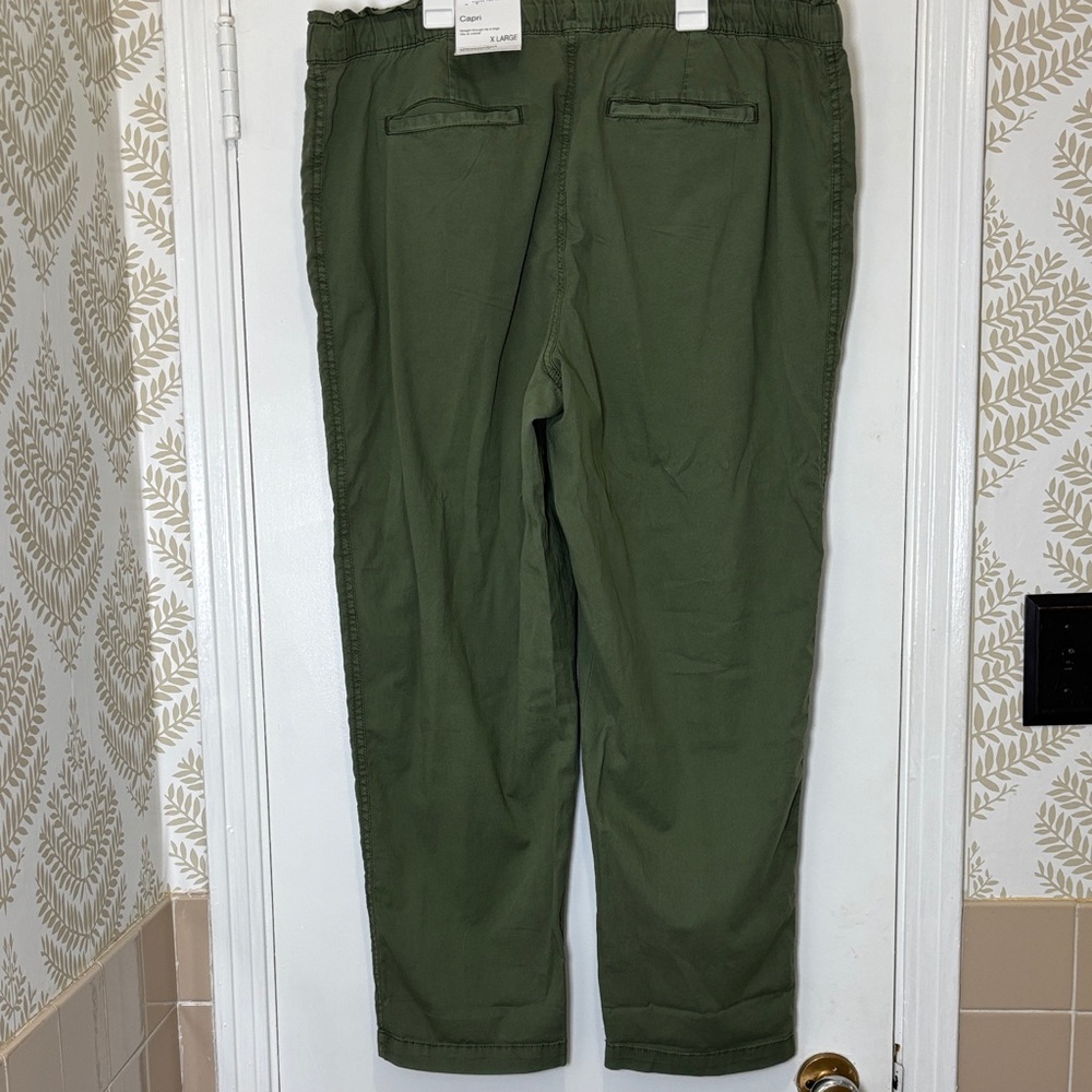 NWT Sonoma Olive Green Capris Women Size XL - Picture 7 of 13